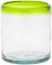 Amici Home Authentic Baja Mexican Handmade 12oz DOF Glasses, Set of 6 - Lime Rim